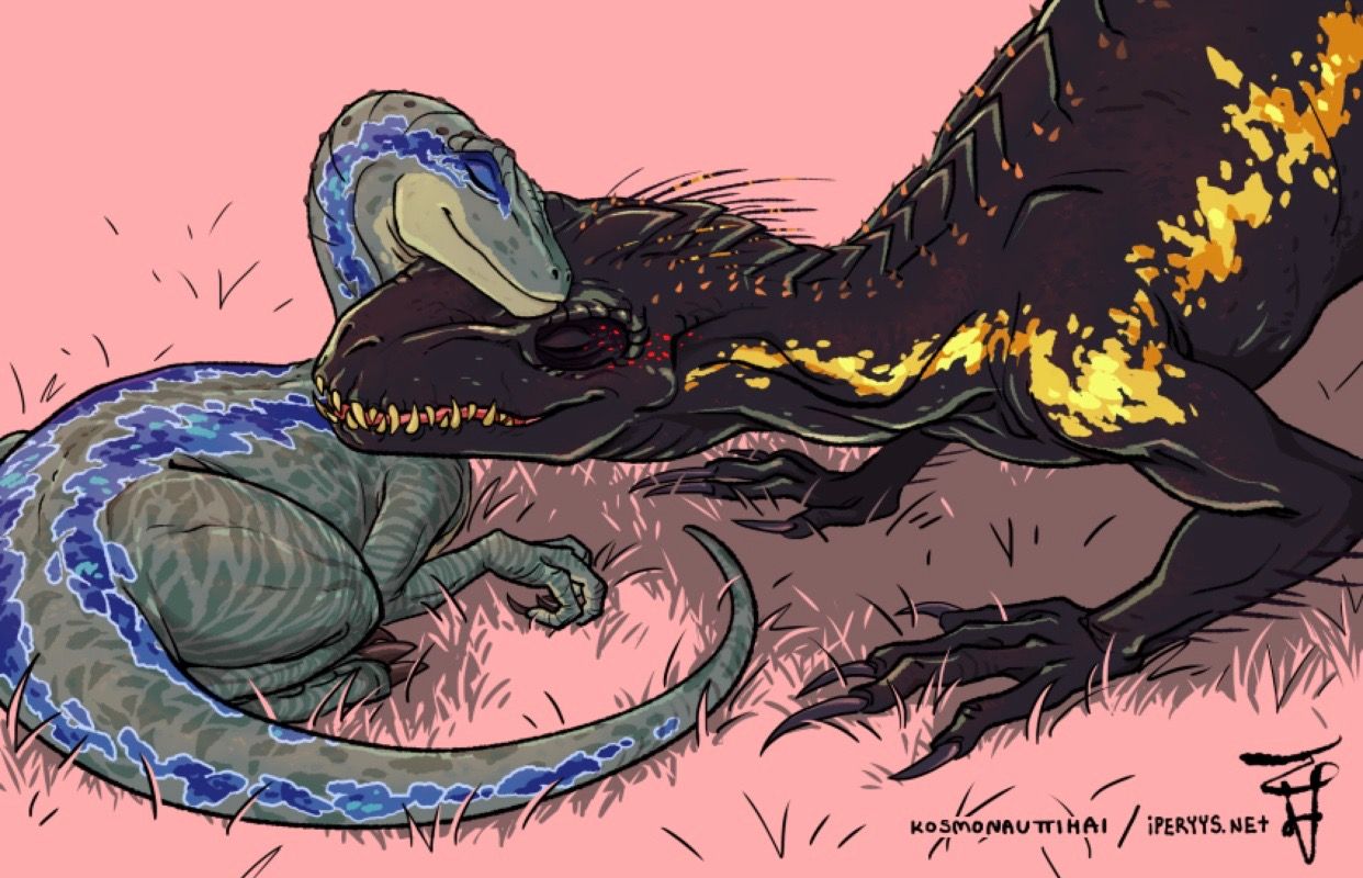 blue x indoraptor comics. 