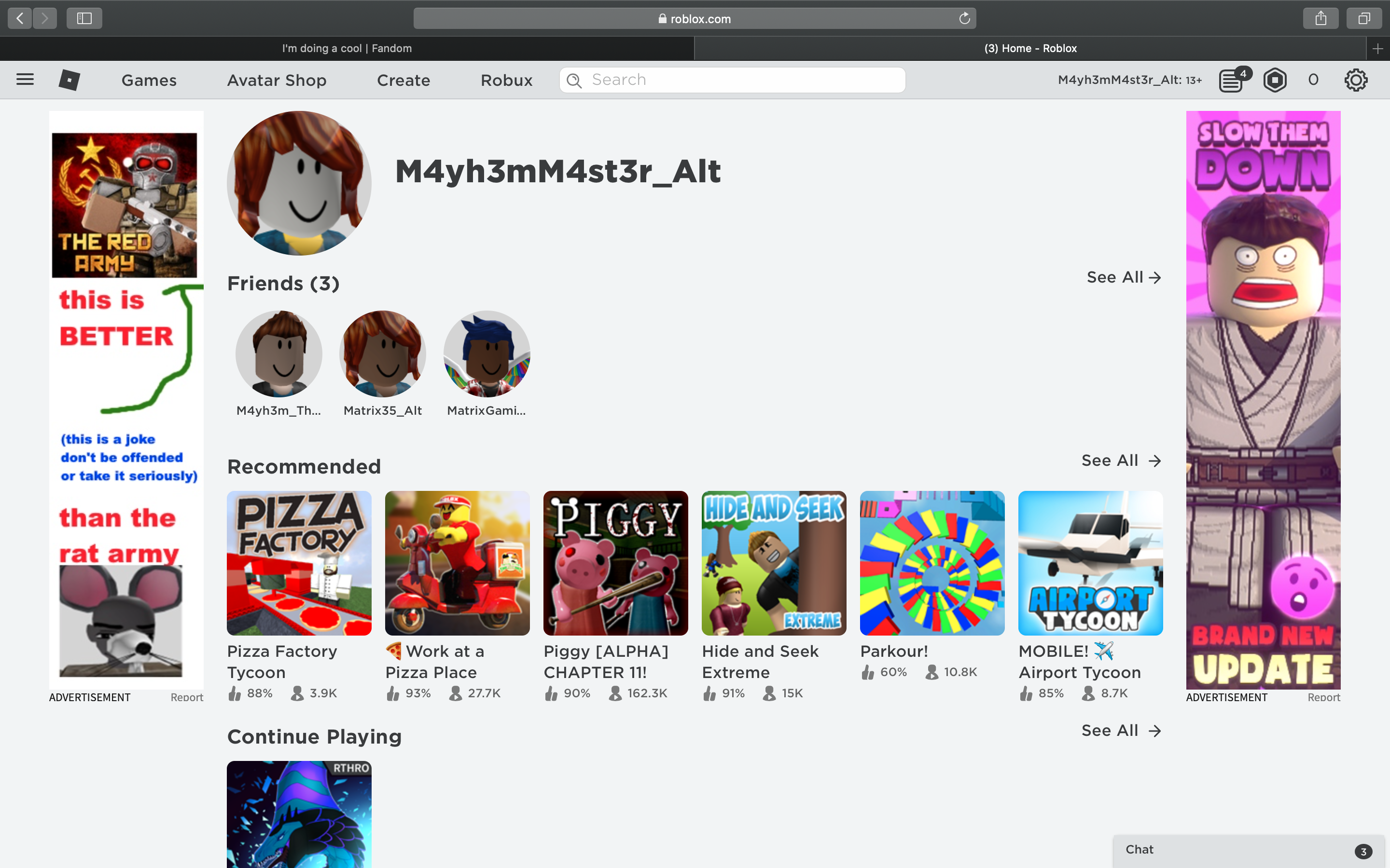 I M Doing A Cool Fandom - lol i have two of the same ads xd roblox