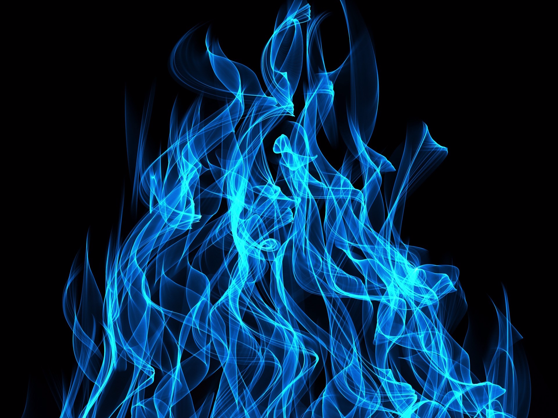 blue fire art