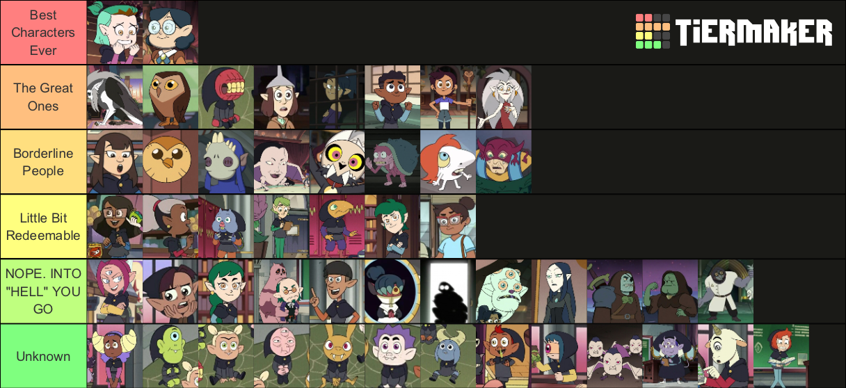 The Owl House Character Tier List 