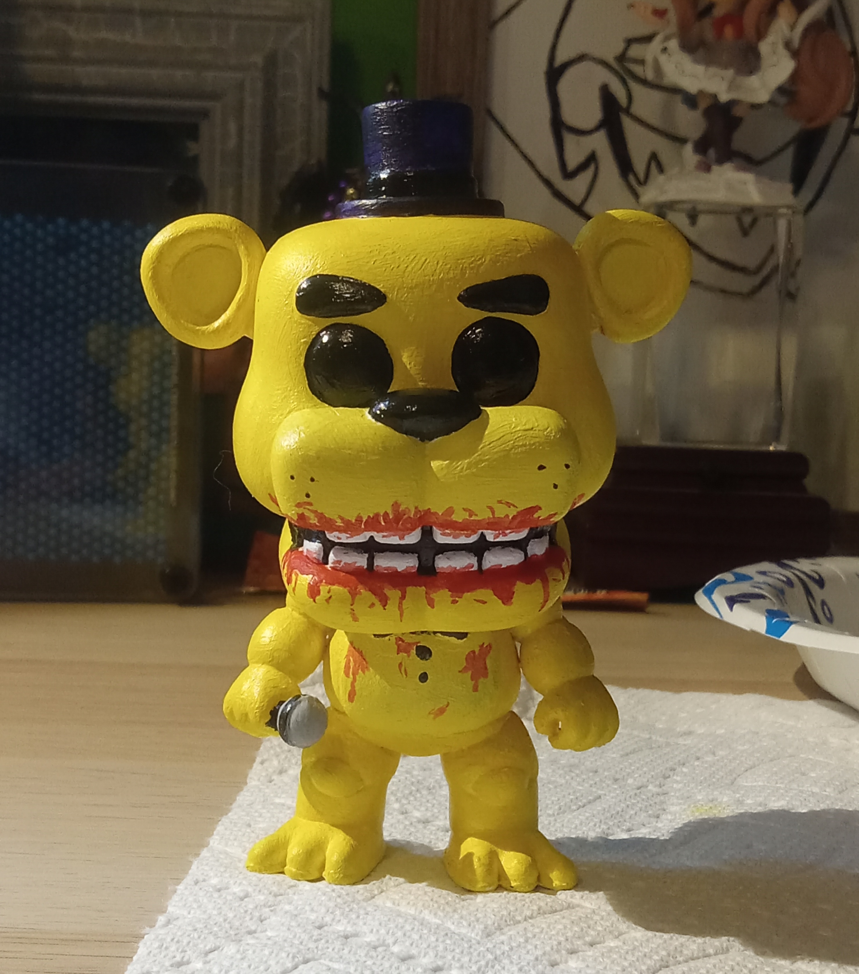 Custom Fredbear Funko Pop Pt. 3 CHOMP Fandom