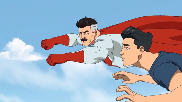 Invincible: Mark is flying with Nolan