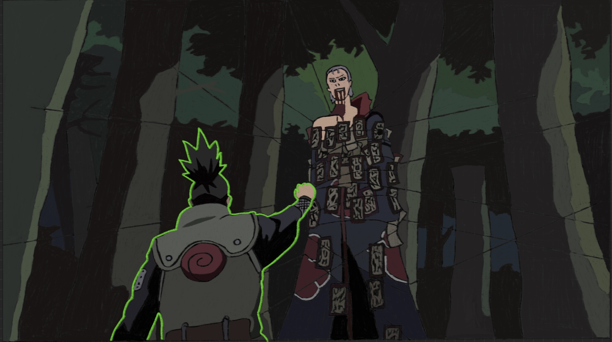 Shikamaru vs Hidan drawing Fandom