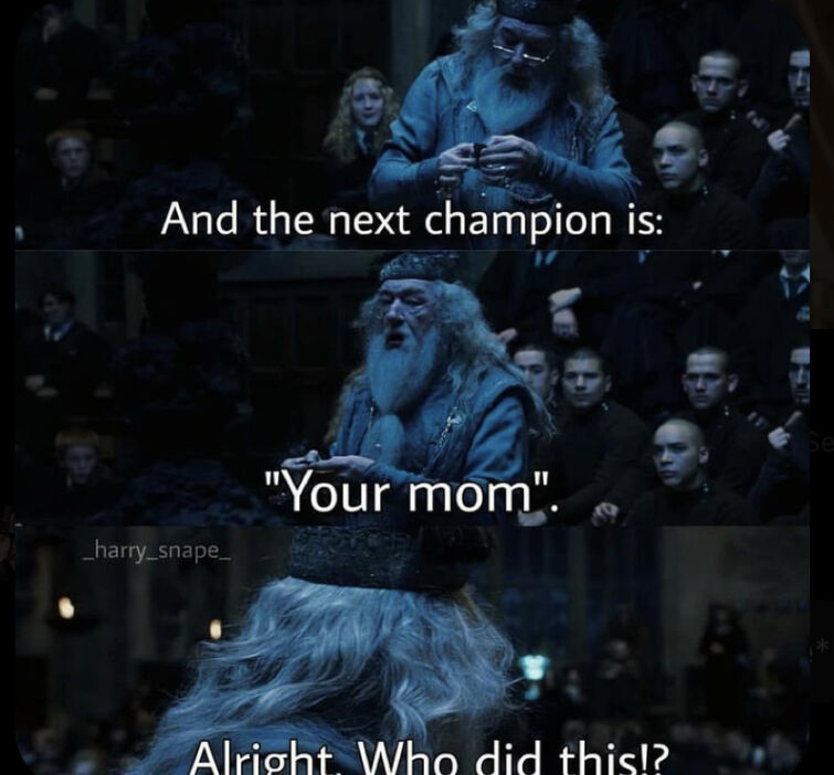 dumbledore goblet of fire meme