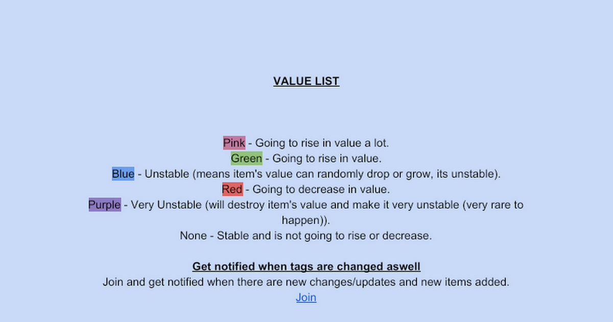 Skyblock Roblox Value List - roblox skyblock trading values