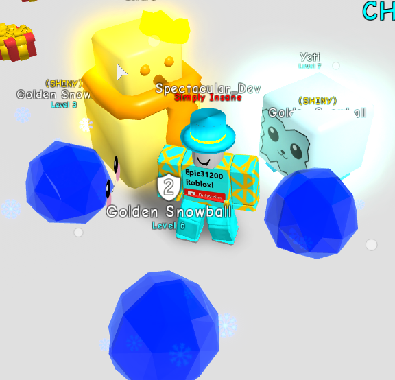 Golden Snowman Fandom - snowman roblox bubble gum simulator