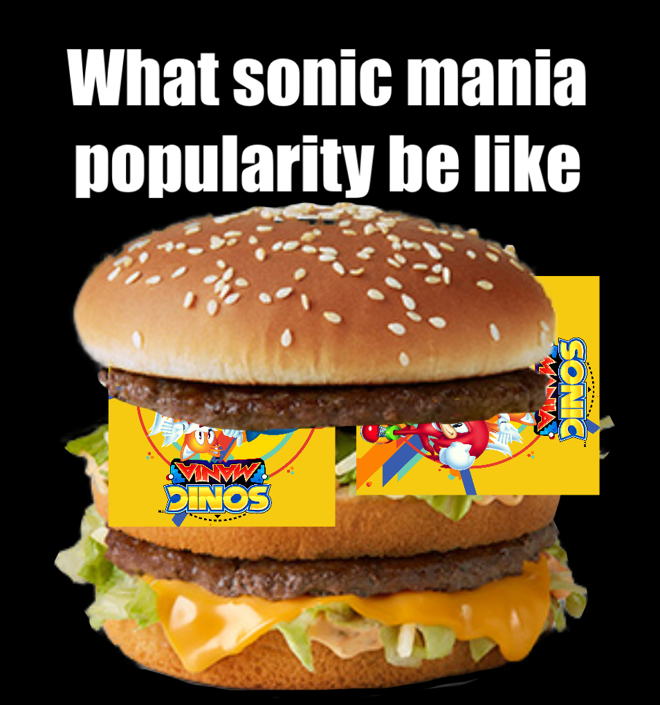 Hamburger Meme but its Dark Sonic The Hedgehog 