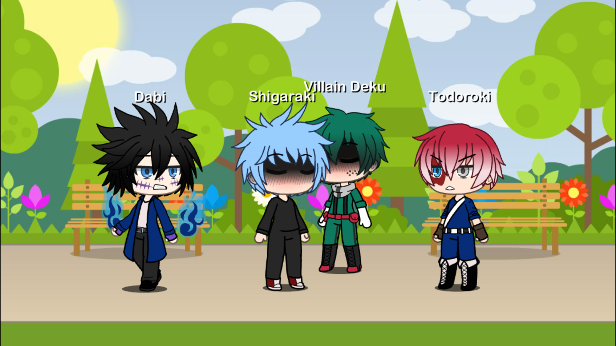 Gacha Life Shigaraki And Villain Deku And Dabi And Todoroki Fandom