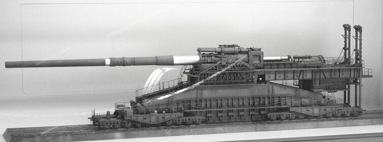 German super-heavy railway gun Schwerer Gustav (Dora) | Canvas Print