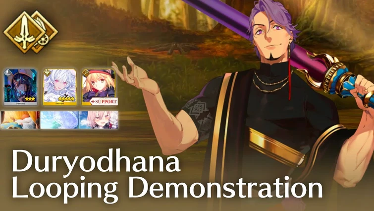 【Fate/Grand Order JP】Duryodhana Looping Demonstration with Xu Fu