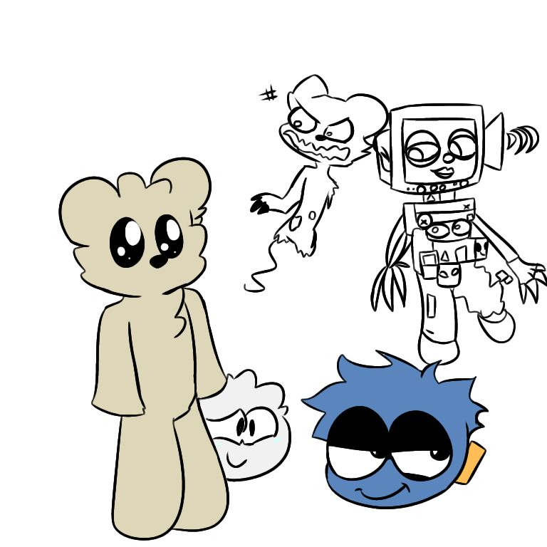 Some Lore Characters Doodles Fandom - roblox bear alpha malbear