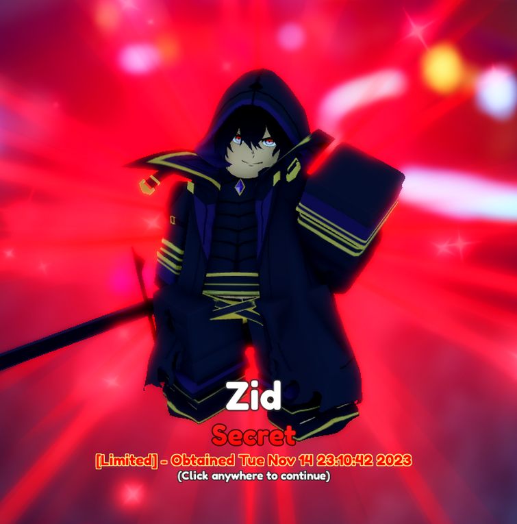 Showcasing New Limited Secret Zid Is INSANELY Strong In Anime Adventures  Halloween Update! 