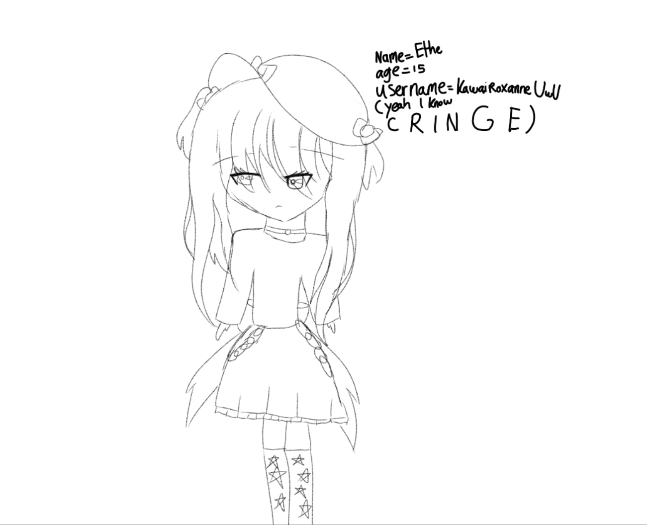 So i decided to draw my oc in royale high fandom