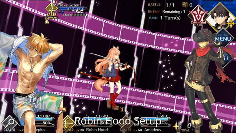 [FGO NA] SE.RA.PH Suzuka Gozen Fight — Robin Hood Setup