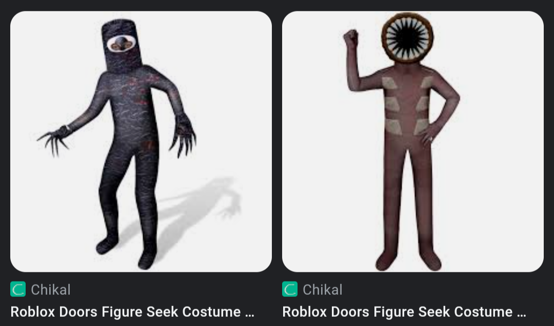 Roblox Game Cosplay DOORS Entities Ambush Cosplay Costumes 