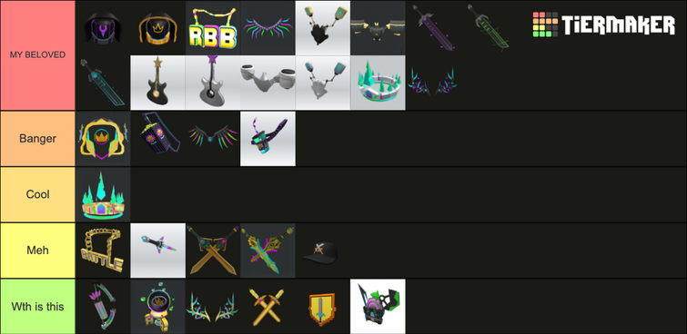Create a Best Roblox rs ; ) Tier List - TierMaker