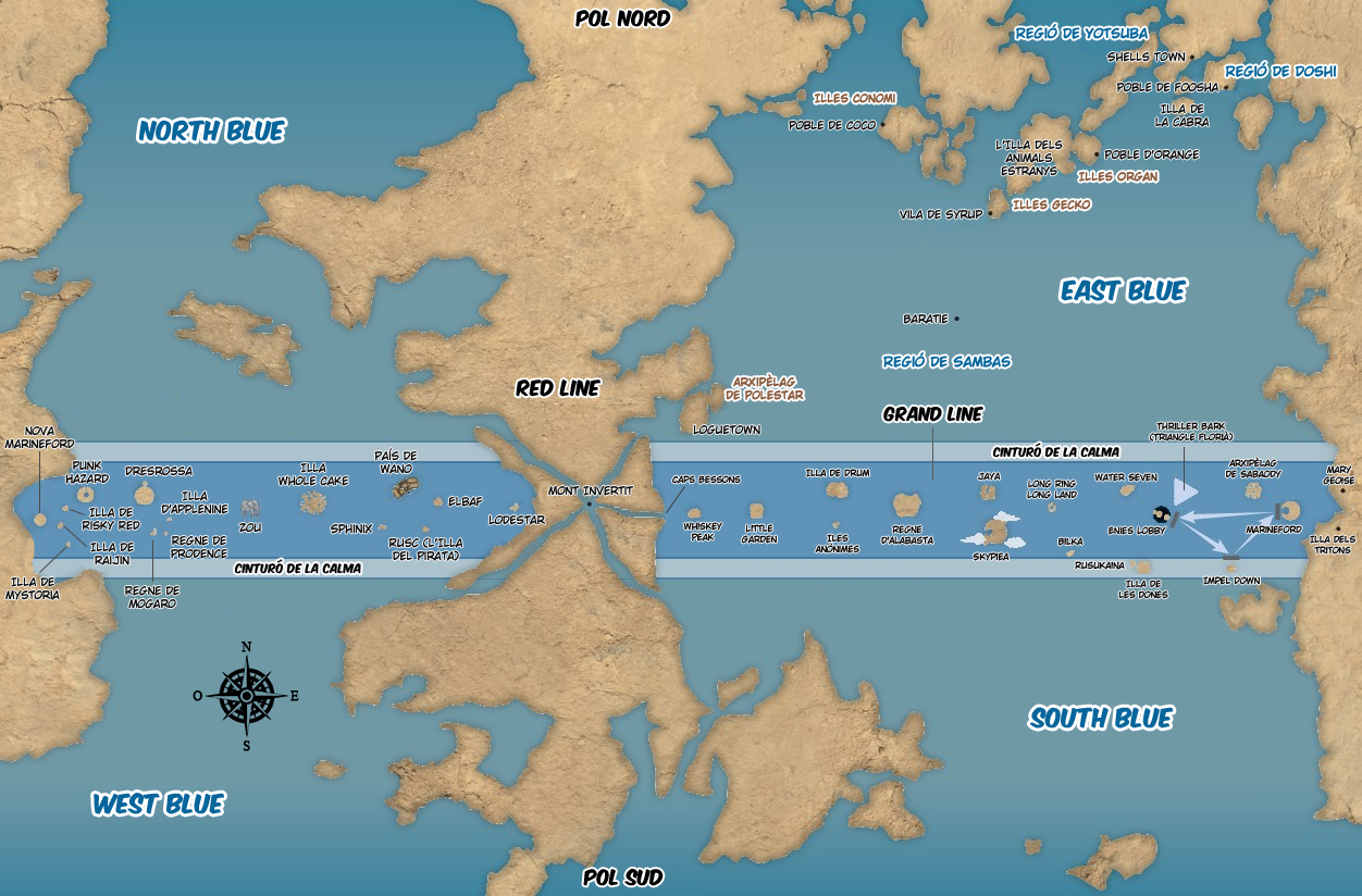 One Piece World Map 