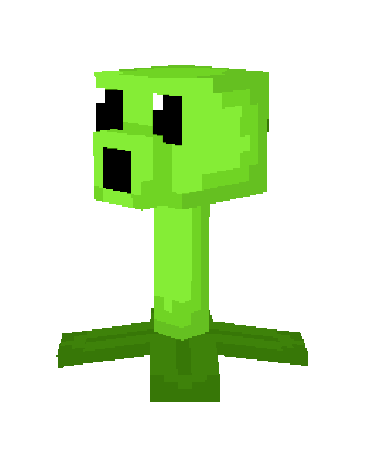 Peashooter I made in Blockbench Fandom