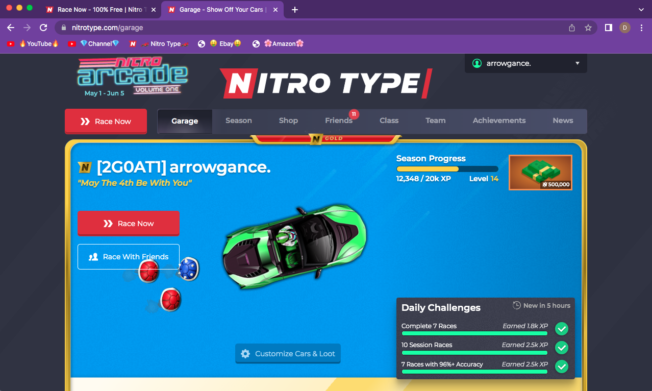 Nitro Type  Play Online Now