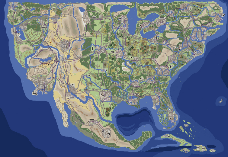 Así de completo es el mapa interactivo no oficial de GTA V