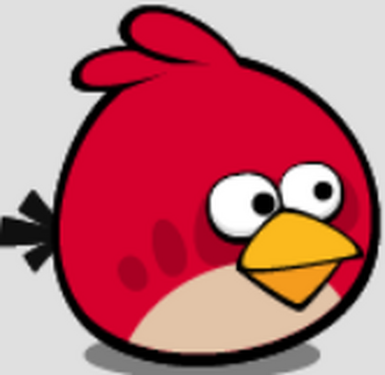If you ever wanted to see red bird without his eyebrows, here you go