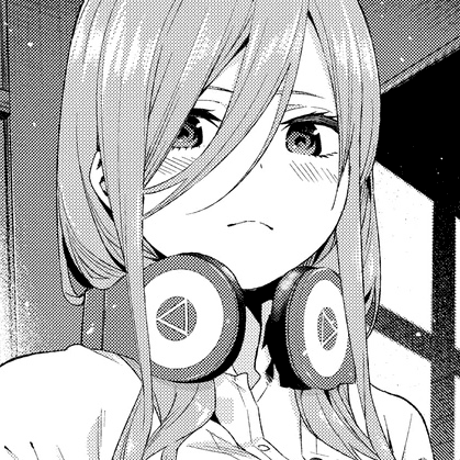 Nakano Miku, manga, Gotoubun no Hanayome, girl with headphones