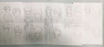 Negi's old sketch of the Nakano quintuplets