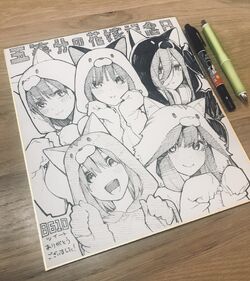 Drawing Manga: Negi Haruba of The Quintessential Quintuplets [Long Version  - Sketch Video] 