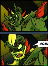 Swampfire's head regenerating after being destroyed.