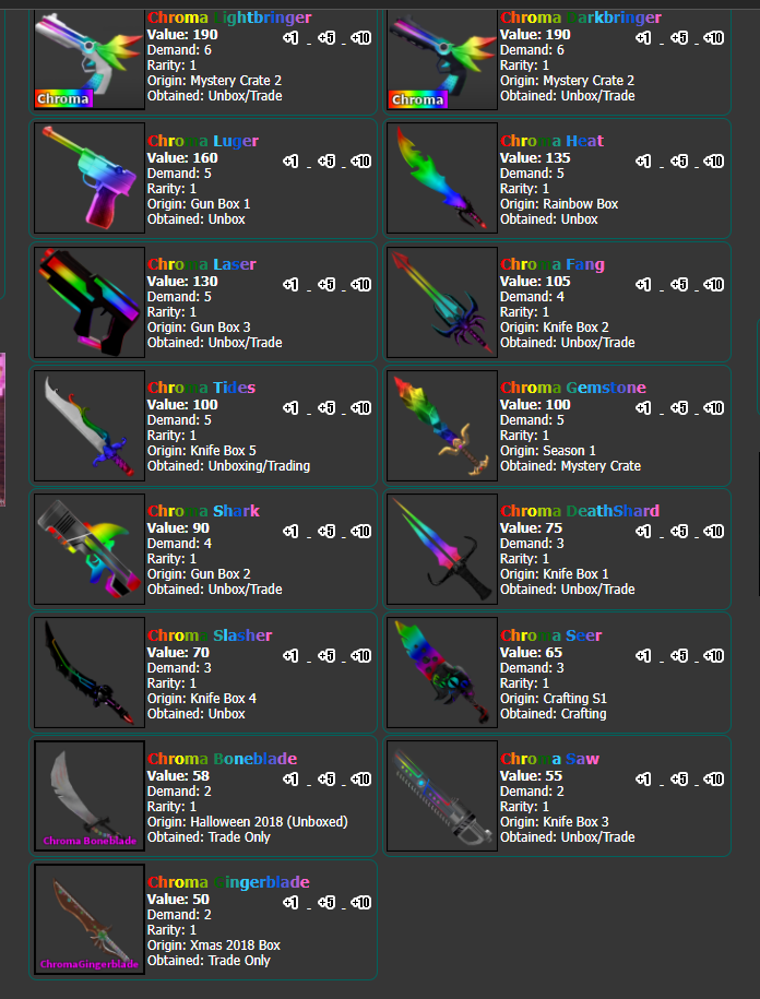 Boneblade, Trade Roblox Murder Mystery 2 (MM2) Items