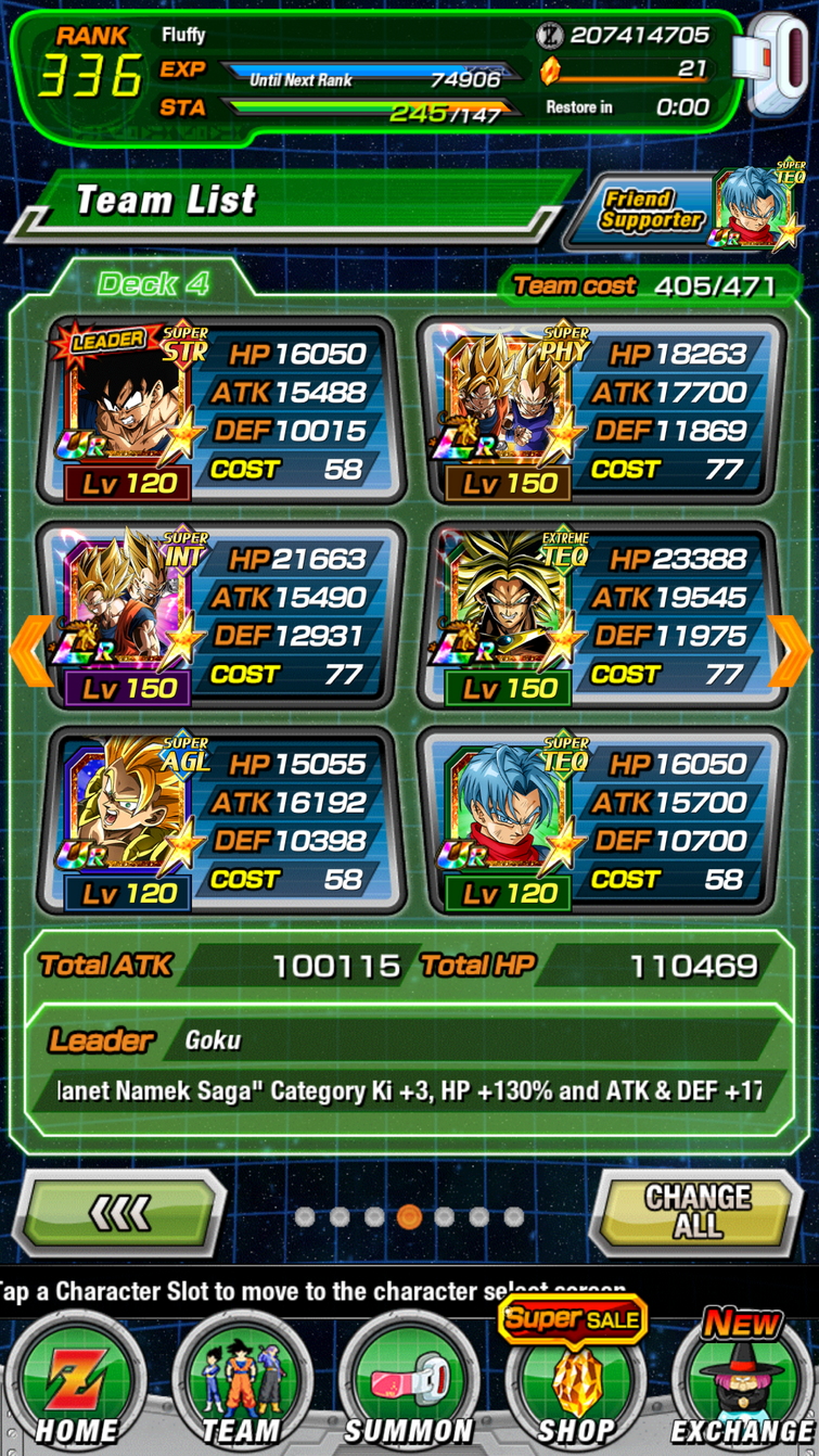 I finally have a good team for teq lr broly. This team is gonna be