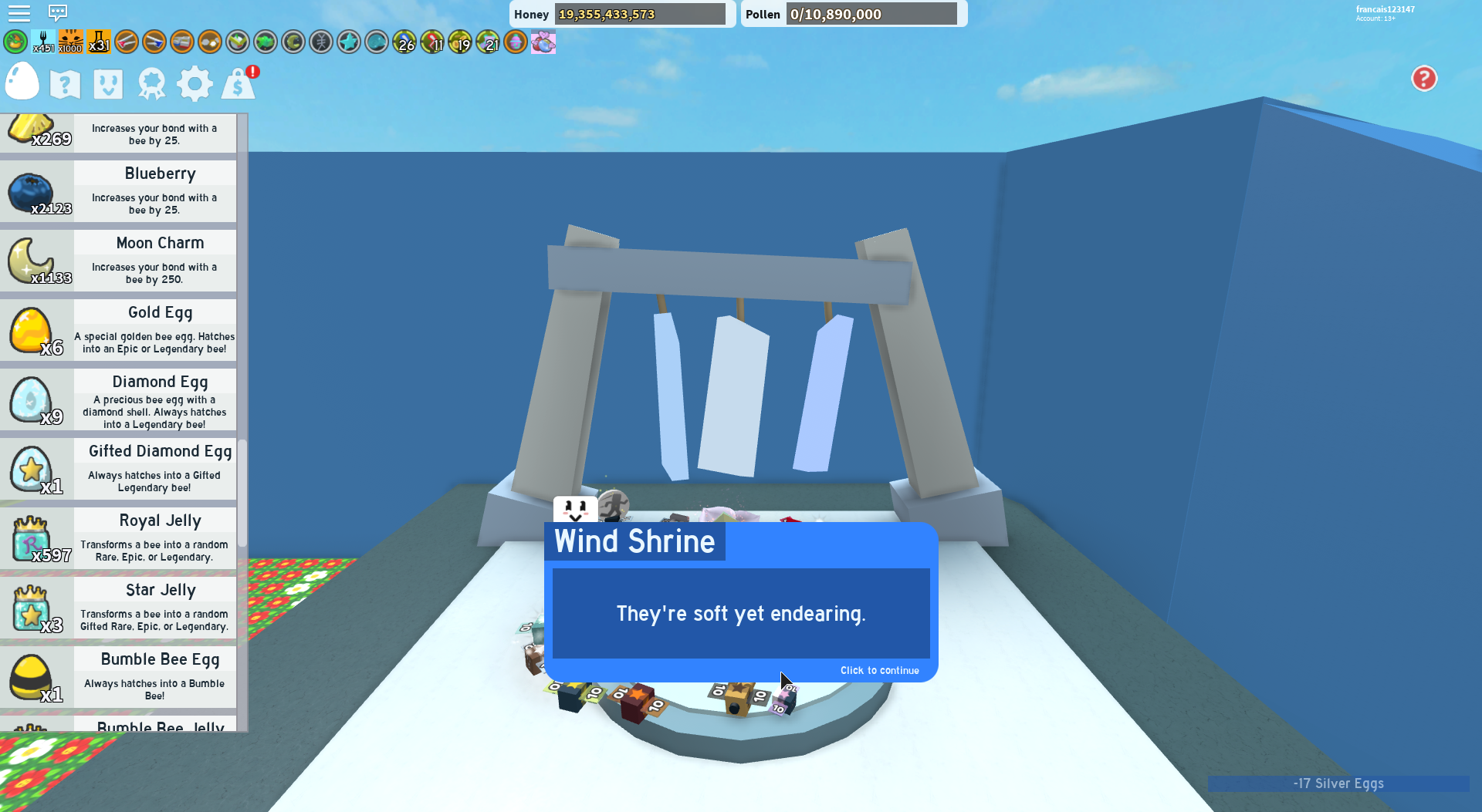 Shrine Favor Level Fandom - roblox bee swarm simulator wind shrine