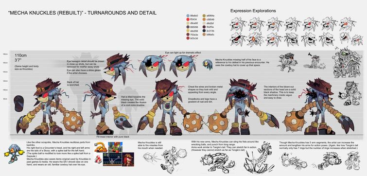 Mecha Knuckles and E-117 Sigma revealed for Sonic: Scrapnik Island - Tails'  Channel