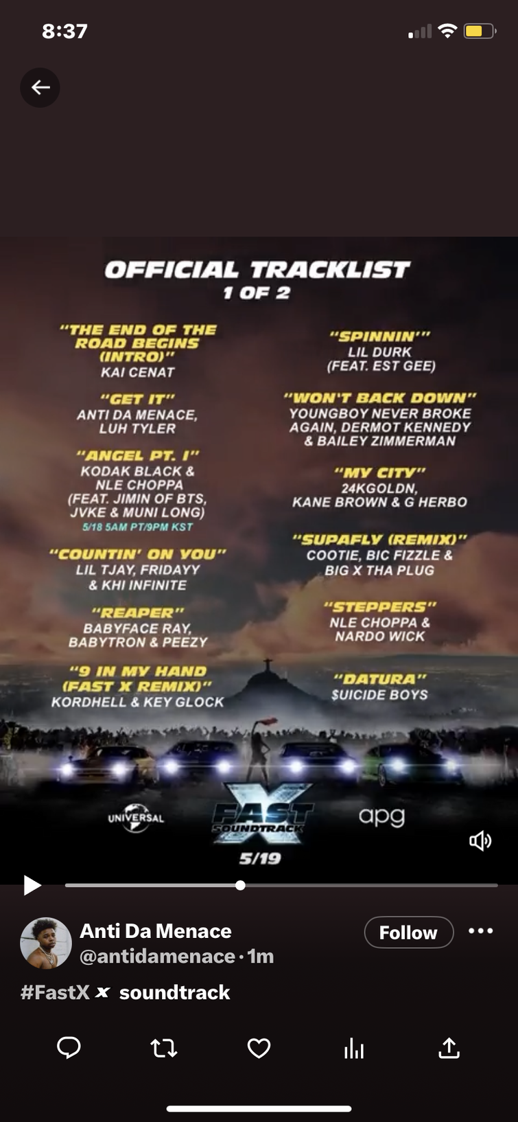 FAST X SOUNDTRACK TRACKLIST Fandom