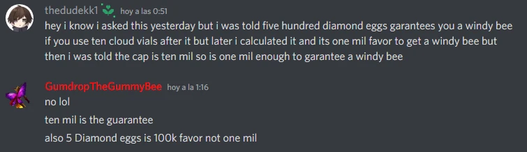 How much favour (about) would you need to get windy bee? | Fandom