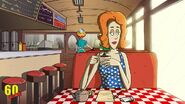 Deedee Dawkins' cameo in the 60 Seconds! Delores dlc. She is seen working at the diner as a waitress.