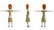 Dolores's 3D Model in a T-Pose.