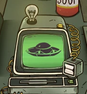 A UFO event on the monitor