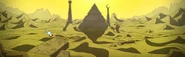 mootopia's desert and pyramids.