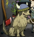 Pancake- Bearded Collie ; Viking Hat