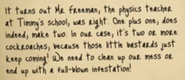 A journal entry with the event mentioning Mr. Freeman.