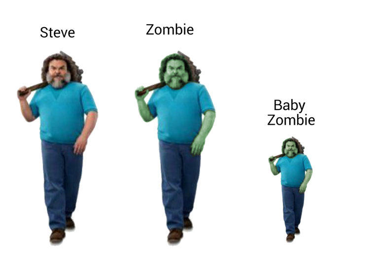 The Minecraft movie will be redeemed if the zombies were just 