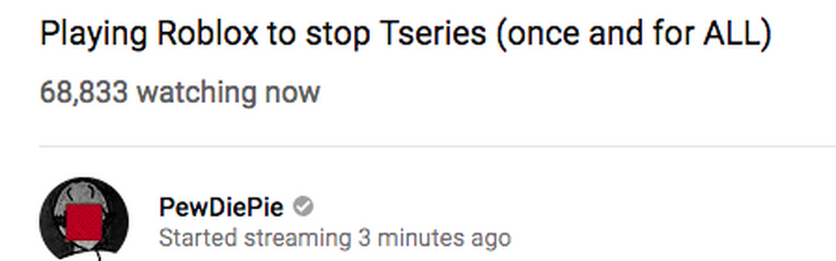 Pewdiepie Is Doing A Thing Fandom - playing roblox to stop t series once and for all