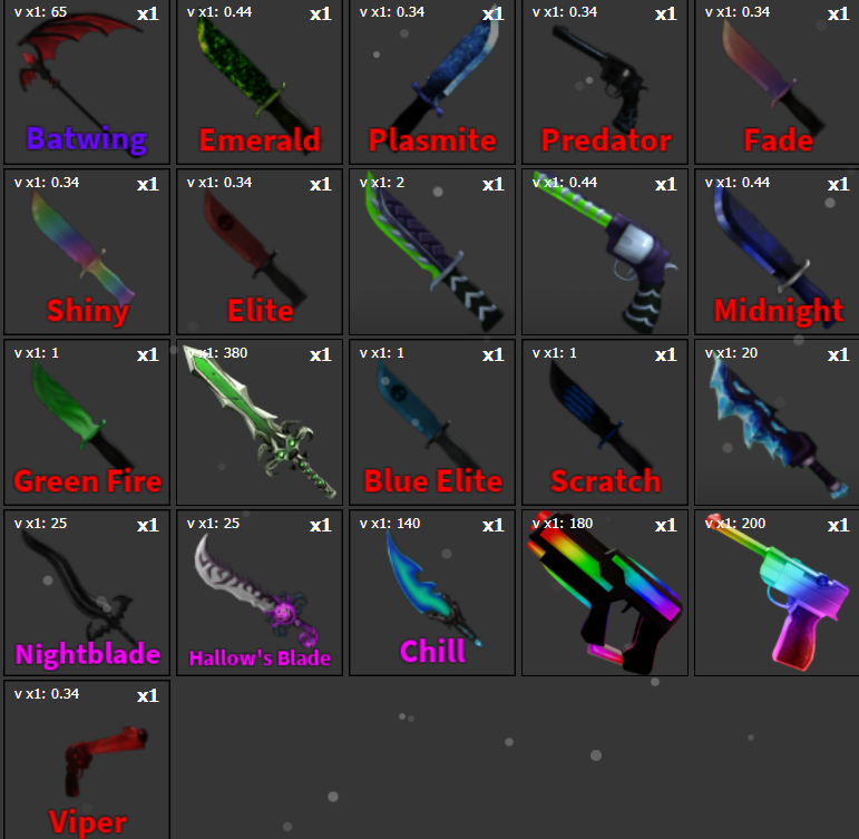 Looking for MM2 (Must include Chroma Laser and Heartblade) : r