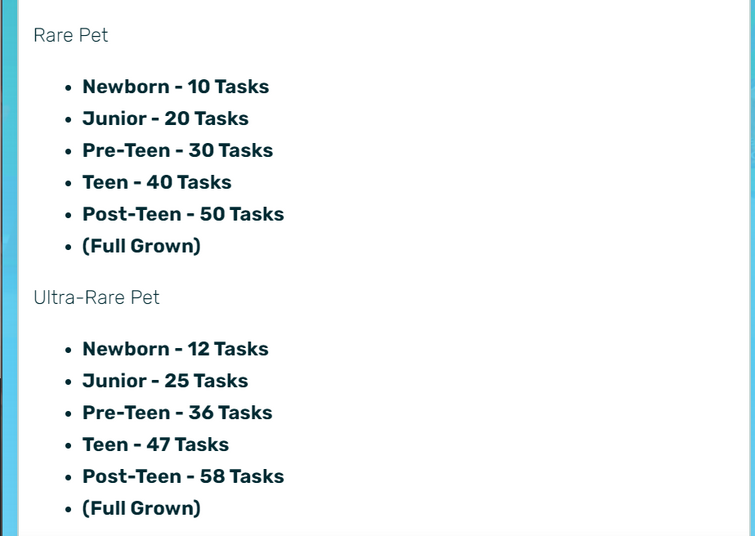 How long does it take to age a uncommon from newborn to full grown?