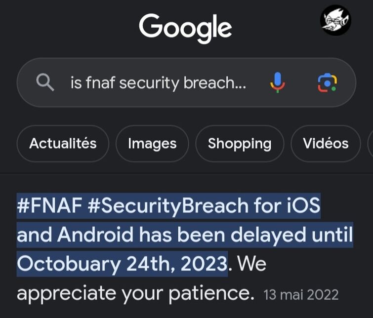 Download FNAF: Security Breach Apk for Android 1.6.0.1