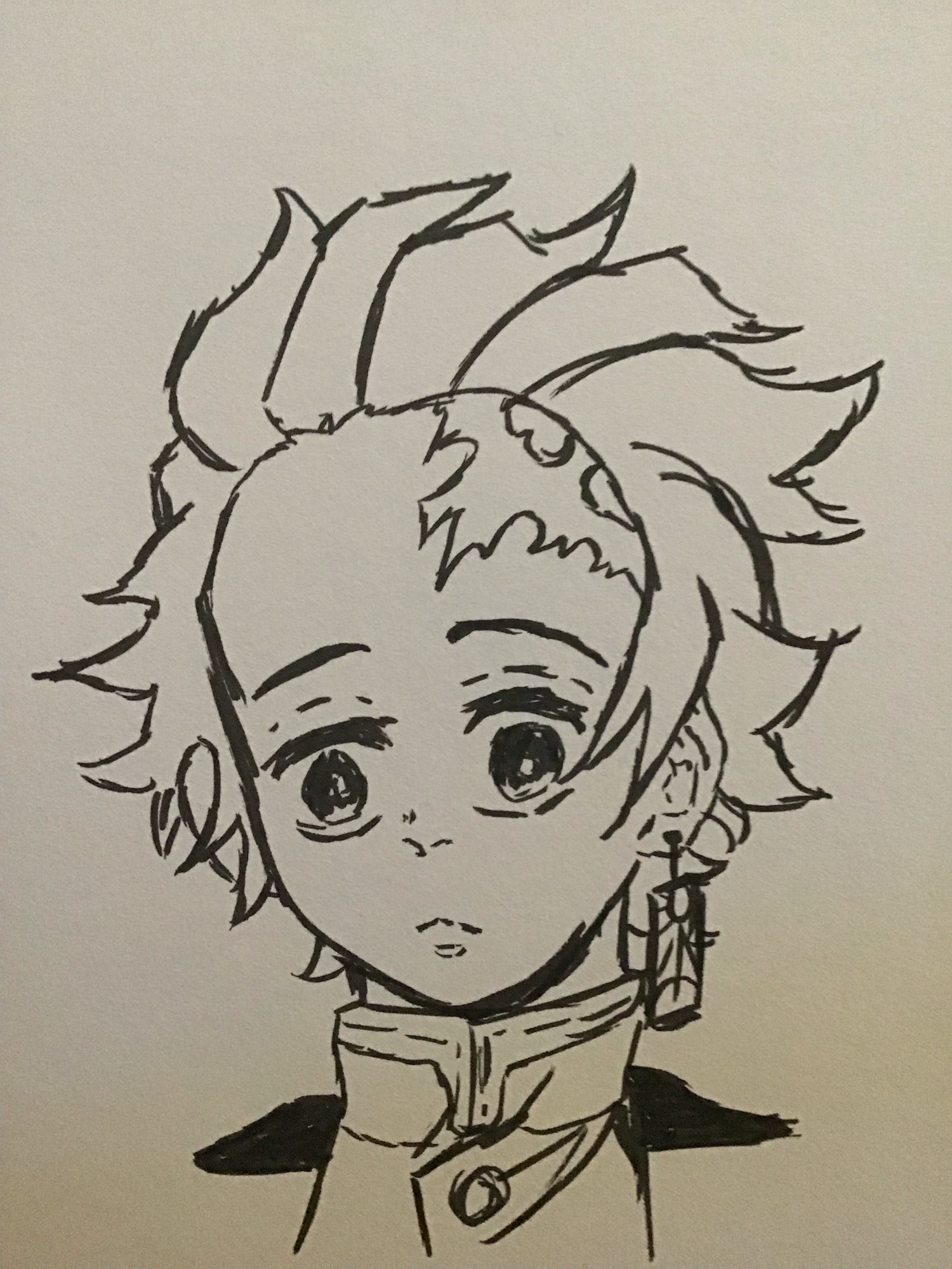 Tanjiro kamado - Demon Slayer (kimetsu no yaiba)  Art drawings sketches  simple, Anime character drawing, Art drawings sketches creative