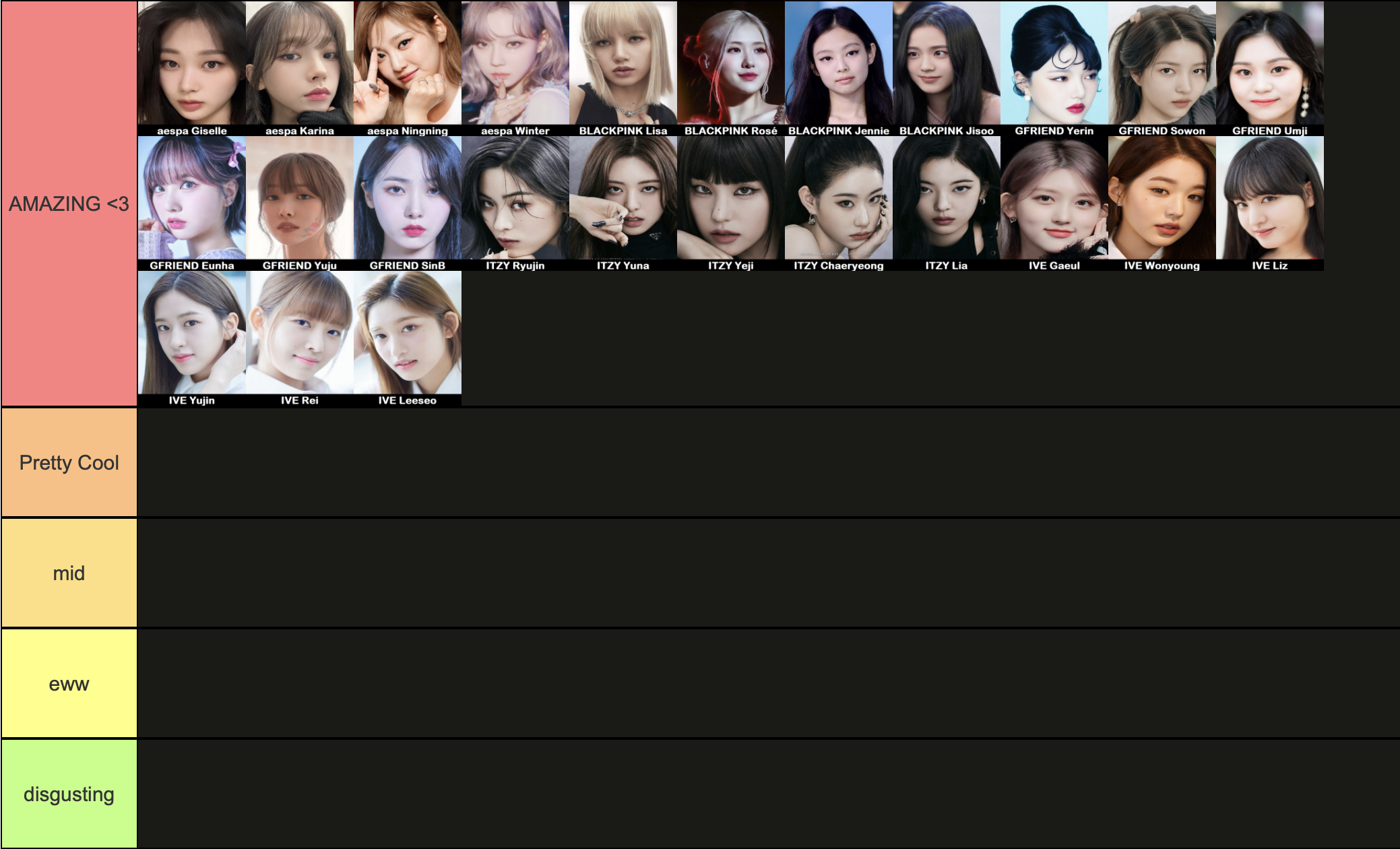 ranking idols based on how much i like them | Fandom