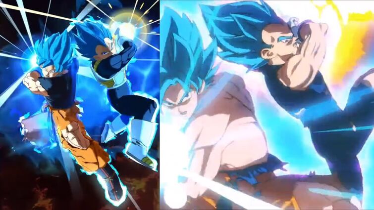 Goku and Vegeta SSJ Blue by ksuke