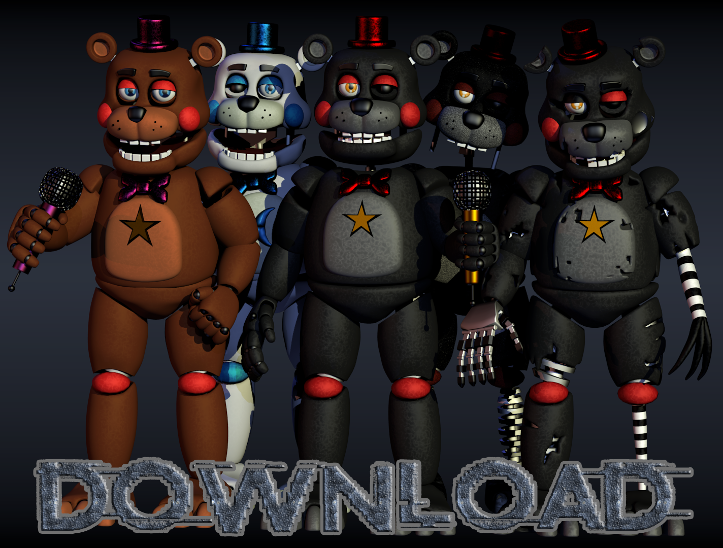 Cinema 4d fnaf. Игнайт Лефти. Модель Фредди Синема 4д. ФНАФ игнайт Лефти. Cinema 4d ФНАФ.